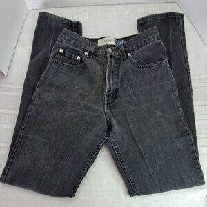 VINTAGE JEAN ~ GAP CLASSIC ~ 2 LONG ~ FADED BLACK ~ LOVINGLY BROKEN IN ~ EUC